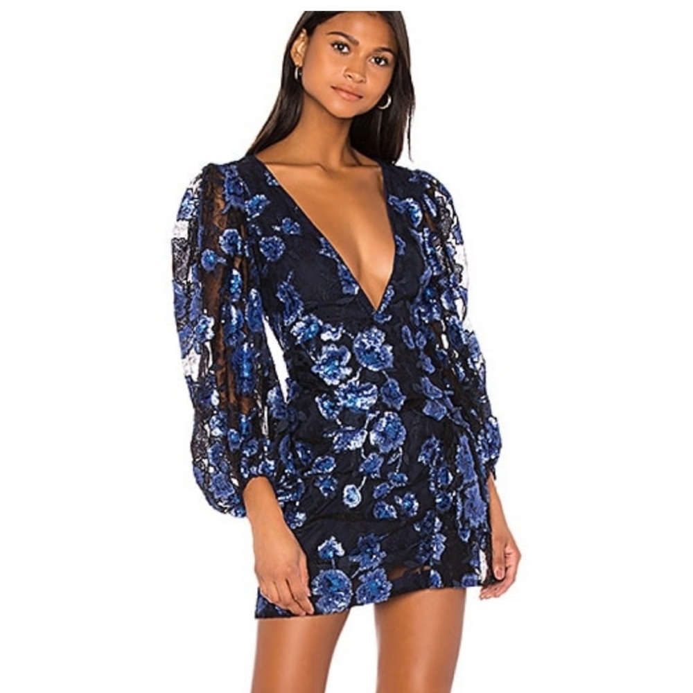 For Love and Lemons Victoria Embroidered Mini Dress